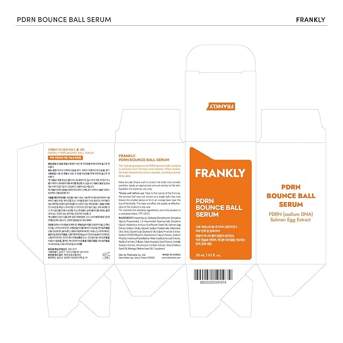 FRANKLY Salmon PDRN Bounce Ball Serum – PDRN Salmon DNA Serum for Plumping, Firming & Glass Skin | Glowing skin Booster | Lightweight, Non-Sticky Korean Skincare | 1.01 fl oz-Velvo Beauty