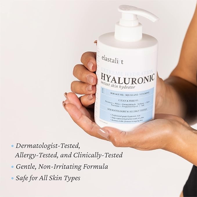 Elastalift Hyaluronic Acid Moisturizer Body Lotion | Anti Aging Skin Care Body Cream & Face Lotion Diminishes Look Of Wrinkles, Sagging Skin, Crepey Skin, Cellulite, Stretch Marks, Dry Skin, 15 Fl Oz-Velvo Beauty