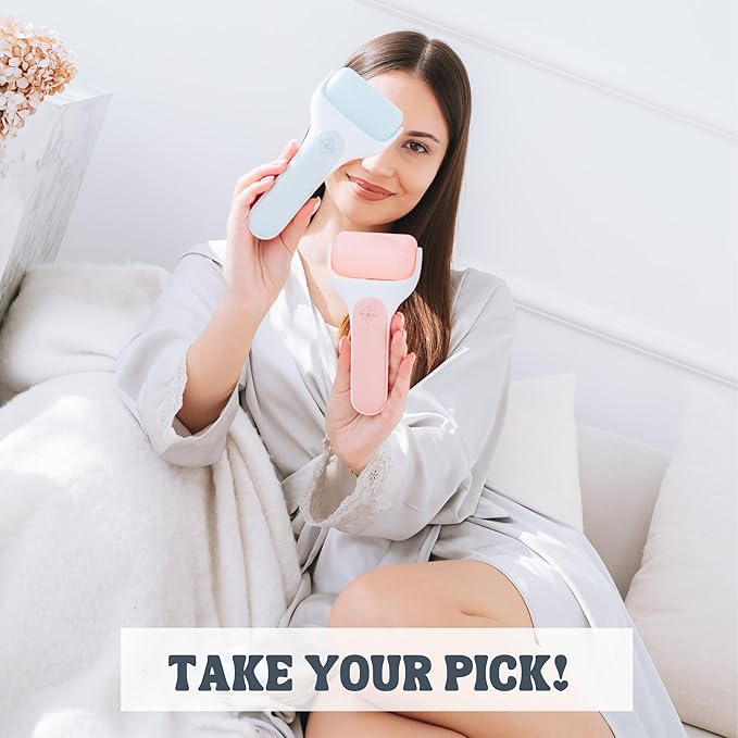 Ice Roller for Face Premium Facial Ice Roller with Carry Case and 2X Rollers for Long Lasting Cold - Eye Roller for Puffy Eyes & Cold Massage for Migraines (Pink (with case))-Velvo Beauty