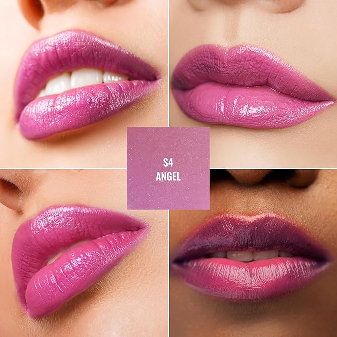 Oulac Moisture Mauve Pink Lip Gloss - 2 in 1 Shimmer Lipstick & Lip Balm, Long Lasting Hydrating, Juicy & Glossy finish, Smooth for Dry, Cracked and Chapped Lips, Vegan 2.2g/0.07oz (S04)-Velvo Beauty