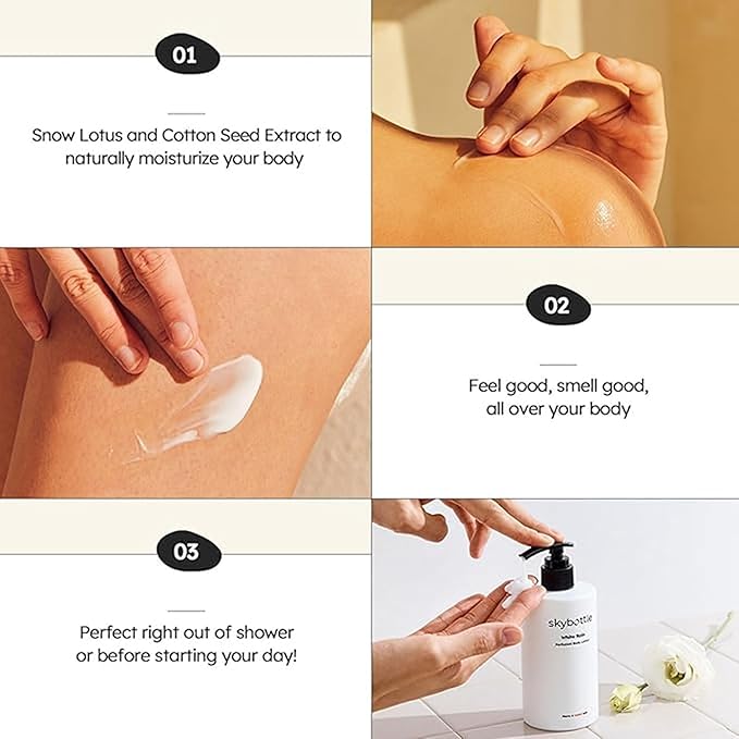 skybottle Perfumed Body Lotion with Pump, Fast Absorbing, Korean Skin Care, Grapefruit Citrus Scented Lotion for Women & Men, 10.1 Fl. Oz-Velvo Beauty
