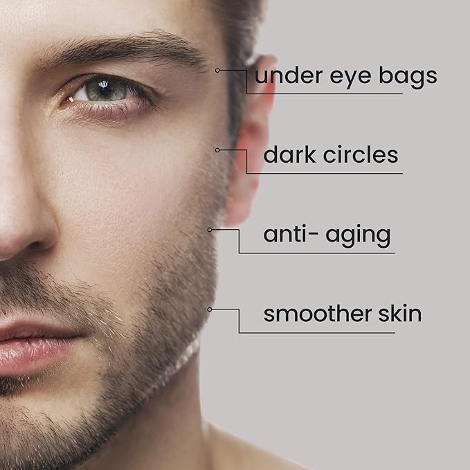 Man Skin Eye Cream for Men - Restore & Defend Anti Aging Eye Cream with Peptides, Avocado Oil and Rice Proteins-Velvo Beauty