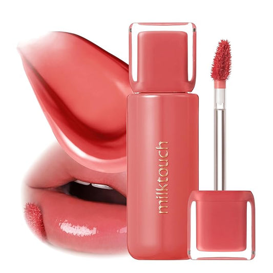 MILKTOUCH Jelly Fit Lip Tint (07 Autumn Peach) with Cooling Plumping Effect and Water-Based Non-Sticky Texture | Long Lasting Korean Beauty Lipstain Tinted Gloss Oil Brown K Makeup-Velvo Beauty