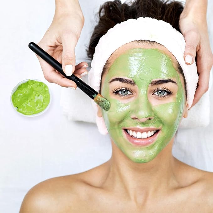 Green Tea Matcha Facial Detox Mud Mask with Aloe Vera, Deep Cleaning, Hydrating, Detoxing, Healing, and Relaxing Volcanic Clay Facial Mask-Velvo Beauty