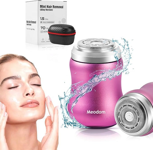 Facial Hair Removal for Women, Electric Painless Hair Remover for Face,Lip,Arm,Legs, Waterproof Shaver Razor Epilator for Women with Cordless USB Recgargeable (Pink)-Velvo Beauty