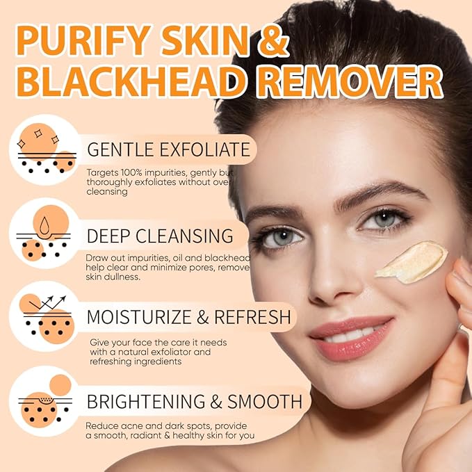 Vitamin C Face Scrub, Exfoliating Facial Wash with Retinol, Facial Scrub,Facial Exfoliating Scrub, Facial Scrubs for Women,Deep Cleansing Face Wash Cleanser for Women Men-Velvo Beauty
