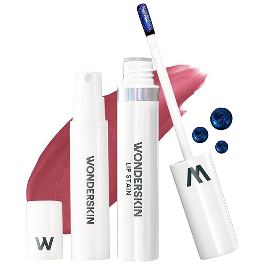 Wonderskin Wonder Blading All Day Lip Stain Peel Off Masque and Reveal Kit- Long Lasting, Waterproof Pink Lip Tint, Transfer Proof Natural Makeup Stain Kit (Charming)-Velvo Beauty