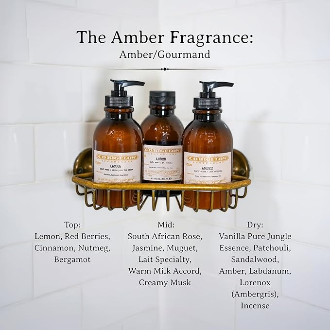 C.O. Bigelow Iconic Collection Amber Body Lotion, Scented Body Cream with Grapeseed Oil and Shea Butter, 10.5 fl oz-Velvo Beauty