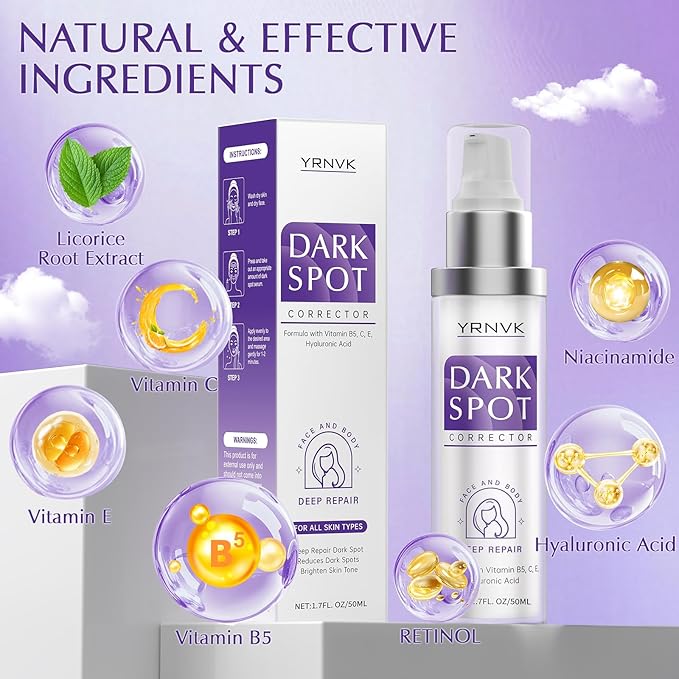Dark Spot Remover for Face Cream, Dark Spot Corrector, Rapid Tone Repair Retinol Serum for Sun Spots, Age Spots, Skin Brown, Melasma Skin Care with Upgraded Formula Vitamin C for Women 1.7 Fl OZ-Velvo Beauty