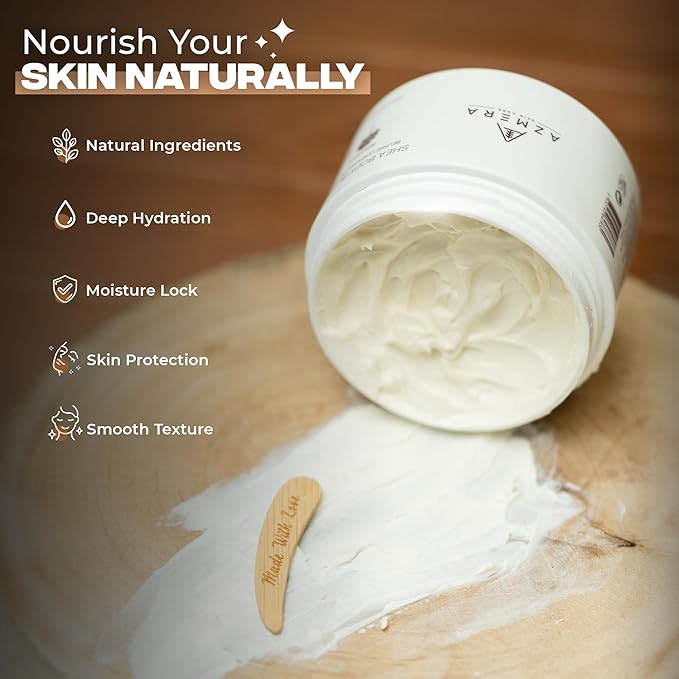 AZMERA Handcrafted Whipped Shea Body Butter – Luxurious Orchid Scented Moisturizer for Dry, Sensitive Skin with Argan Oil & Vitamin E – Vegan, Non-Greasy Skincare – 8.82 oz-Velvo Beauty