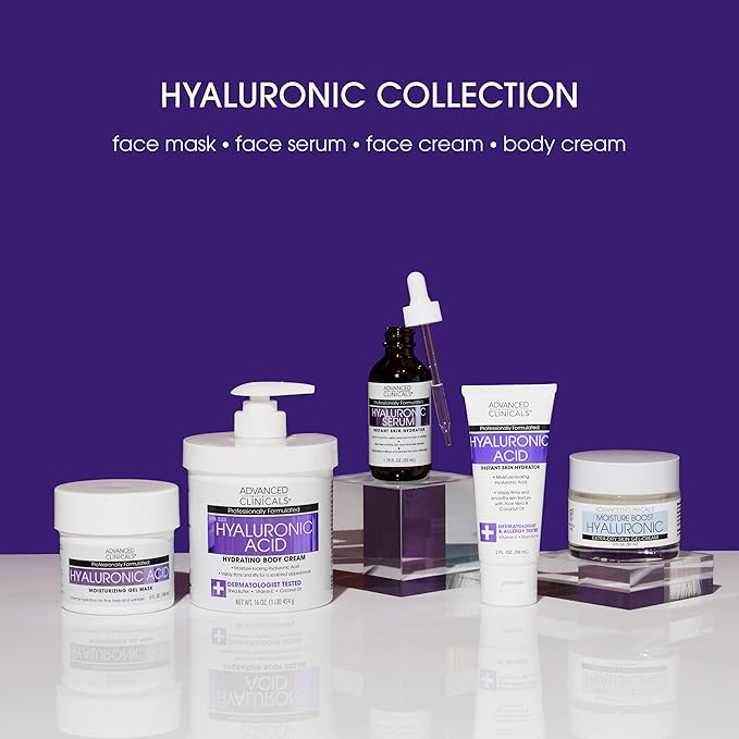 Advanced Clinicals Hyaluronic Acid Body Lotion & Face Moisturizer W/Vitamin E | Hydrating Firming Lotion Minimizes Look Of Wrinkles, Stretch Marks, & Crepey & Dry Skin | Skin Care Products, 16 Oz-Velvo Beauty