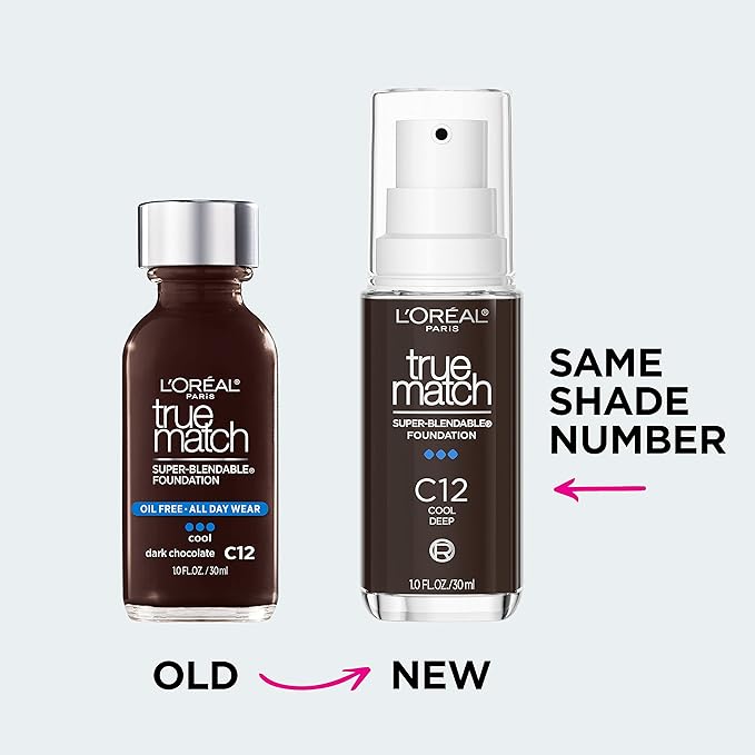 L’Oréal Paris True Match Super-Blendable Foundation, Medium Coverage Liquid Foundation Makeup with SPF 17, W10, Deep, 1 Fl Oz (Pack of 2)-Velvo Beauty