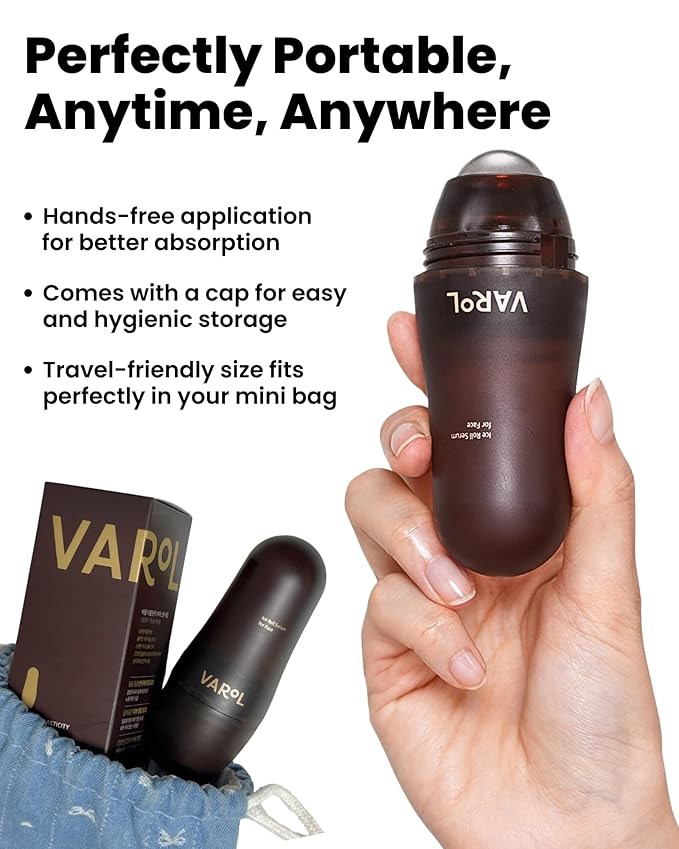 Ice Roll Serum | Cooling & Hydrating Roll-On Serum for Face, Puffy Eyes, Bakuchiol & Collagen for Firming & Lifting, Facial Roller for Depuffing, Under Eye Bag Treatment | Korean Skin Care-Velvo Beauty