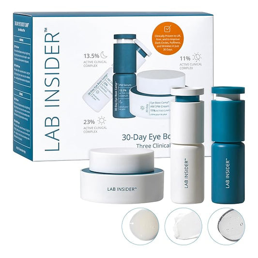 SKINN Caffeine Eye Cream for Dark Circles & Puffiness, 30 Day Eye Boot Camp - Under Eye Serum Brightens, Moisturizes, & Smoothens Eye Area - Day & Night Anti-Wrinkle Firming & Tightening Eyecream-Velvo Beauty
