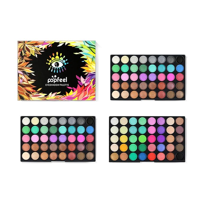 120 Colors Long Lasting Waterproof Highly Pigments Shiny Shimmers Glitter Eyeshadow Palette All in One Makeup Kits for Women Girls Holiday Make-up Gift Sets Xmas Essential Makeup Palette-Velvo Beauty