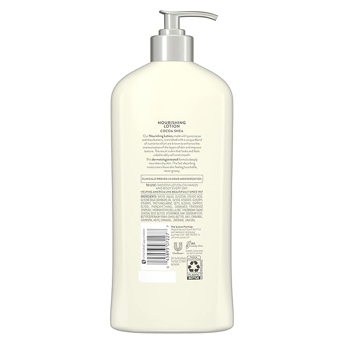 Suave Skin Solutions Body Lotion, Cocoa Butter & Shea, 18 Fl Oz (Pack of 6)-Velvo Beauty