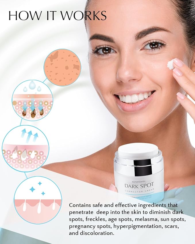 Dark Spot Remover for Face and Body: Hyperpigmentation Treatment - Natural Ingredient - Freckle/Melasma/Sun Spot/Age Spot Remover - Dark Spot Corrector Cream for Women and Men-Velvo Beauty