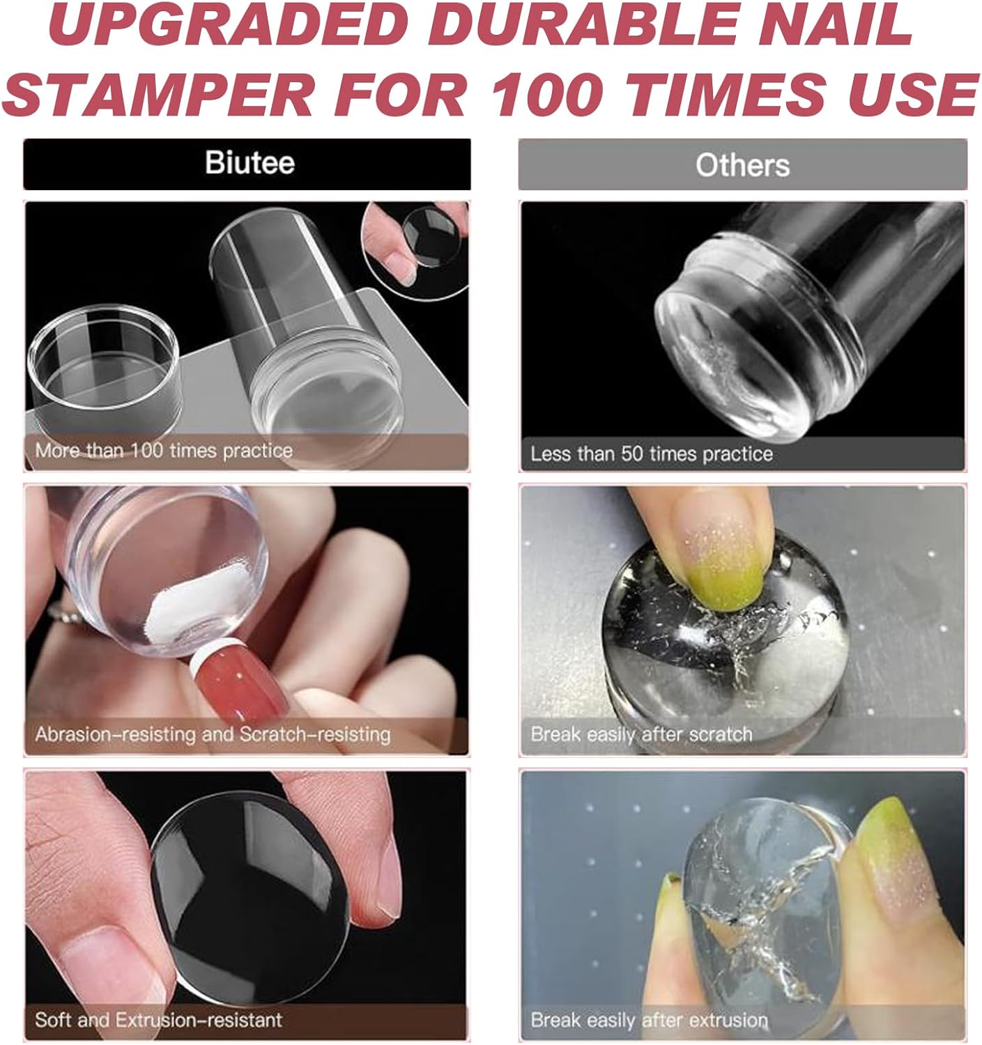 Biutee Nail Stamping Plates Set 2 PCS Large Plate 110 Patterns Nail Art Stamper Scraper Nail Stamp Template Kit French Line Lace Flower Design Masnicure Plates-Velvo Beauty