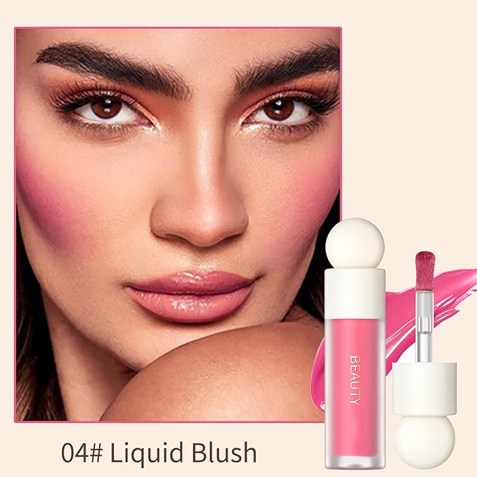 Erinde 3 Colors Liquid Highlighter Blush Contour Set, Natural Matte Face Blush Bronzer, Natural Glossy Liquid Illuminator for Face and Body, Lightweight Blendable Silky Smooth Texture, Cruelty-free-Velvo Beauty