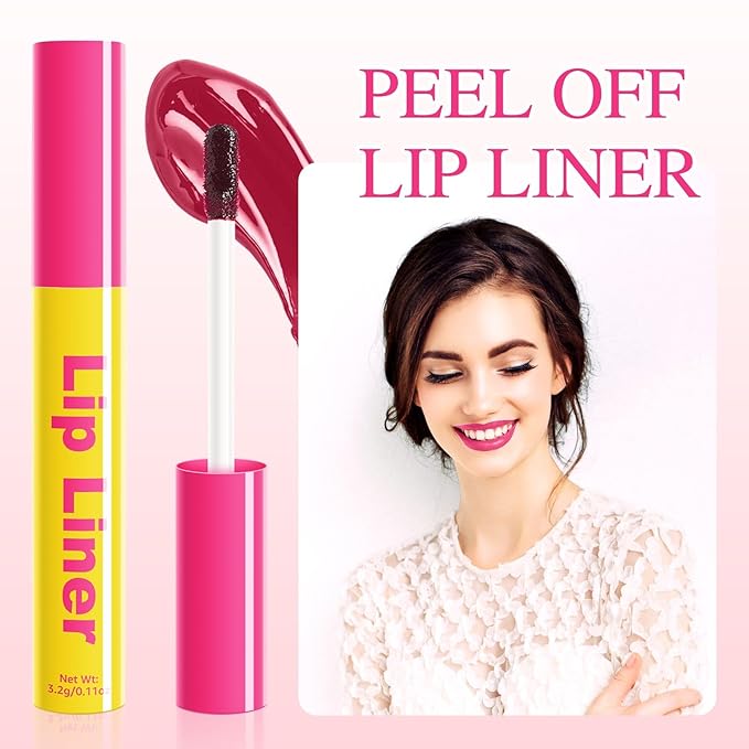 Lip Stain - Lip Stain Peel Off Long-Lasting with Matte Finish Waterproof & Transfer-Proof, Lip Liner Moisturizing & Nourishing Non-Stick Cup Highly Pigmented Color Lip Tint (04 Rose)-Velvo Beauty