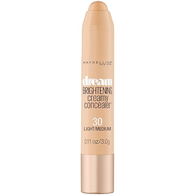 Maybelline Dream Brightening Creamy Concealer, Light/Medium, 0.11 oz.-Velvo Beauty