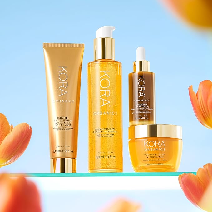 KORA Organics Turmeric Glow Drops, Niacinamide Alternative Face Serum for Radiance, Texture and Pore Appearance, Certified Organic, Vegan, 0.34 fl oz-Velvo Beauty