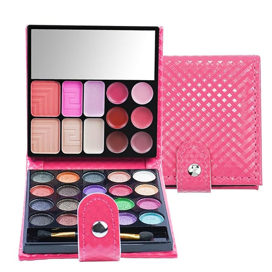 All-in-one Holiday Makeup Gift Set | Full Makeup Kit for Women Essential Starter Bundle Include 20 Highly Pigmented Shimmer Eyeshadow Palette,3 Blush,3 Face Powder, 6 Lipgloss, Brush-Velvo Beauty