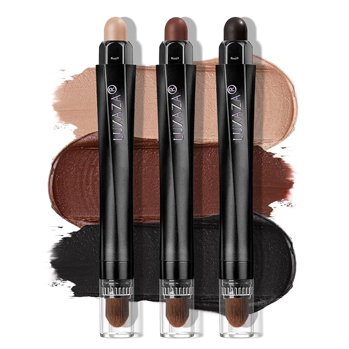 Classic 3PCS Neutral Eyeshadow Stick Makeup Set, Matte Cream Eye Shadow Eyeliner Brightener Pencil Crayon - I2-Velvo Beauty