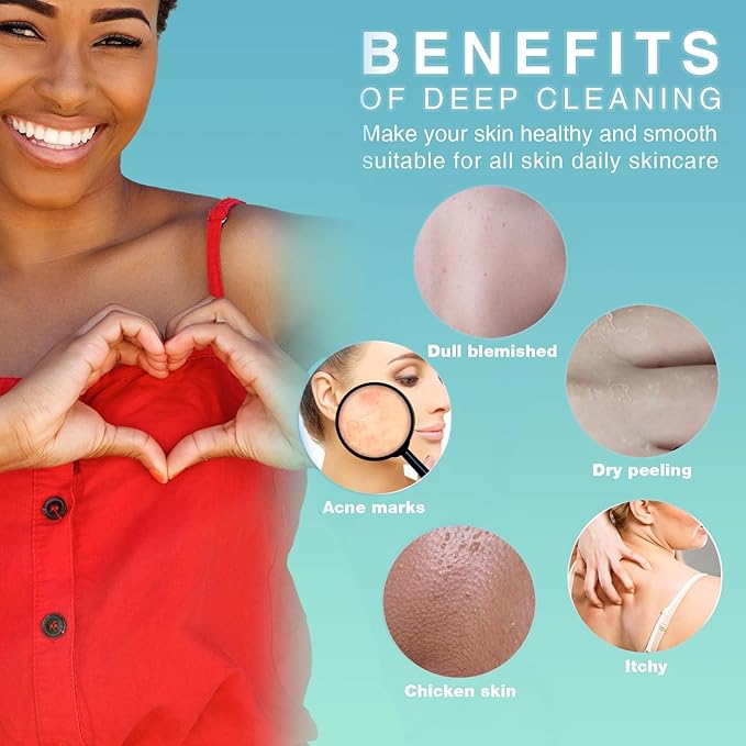 UJFQBH 6 Pieces African Bath Sponge African Net Long Net Bath Sponge Exfoliating Shower Body Scrubber Back Scrubber Skin Smoother,Great for Daily Use (Purple, Gray, Blue, Black, Brown, Green)-Velvo Beauty