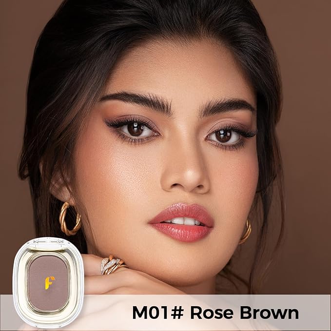 Erinde Single Light Brown Matte Eyeshadow Palette, High Pigment, Long Lasting, Intense Color, Neutral Nudes Naked Matte Pressed Powder Eye Shadow Palette-Velvo Beauty