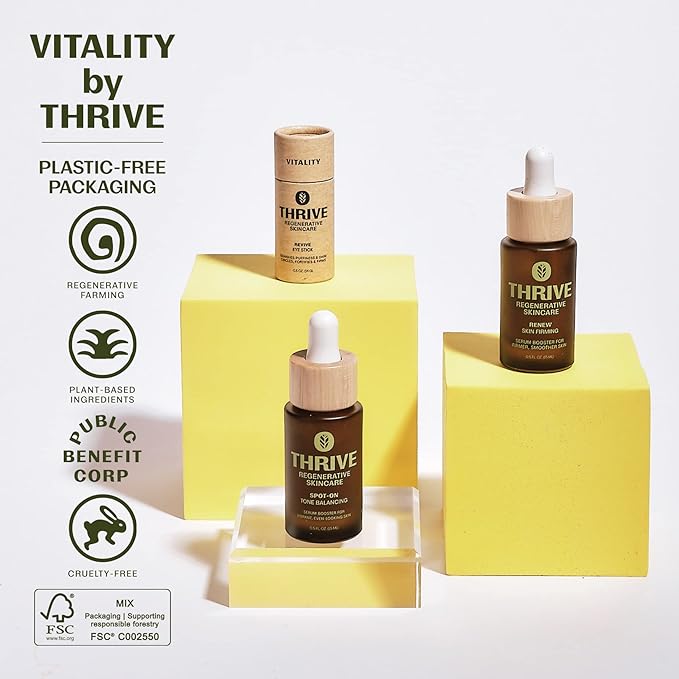 Thrive Revive Eye Balm Stick - Under Eye Brightener - Reduces Puffy Eye Bags - Vegan, Made in USA, 0.5 Oz-Velvo Beauty