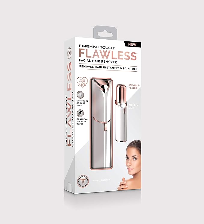 Finishing Touch Flawless Women's Painless Hair Remover , White/Rose Gold-Velvo Beauty