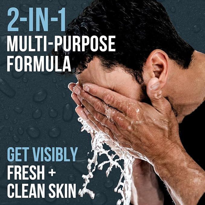 Premium Daily Power Scrub | 8 oz | Exfoliating Mens Face Wash | Deep Cleans + Prevents Breakouts | Face Wash Men's | Natural Ingredients | Made in USA-Velvo Beauty