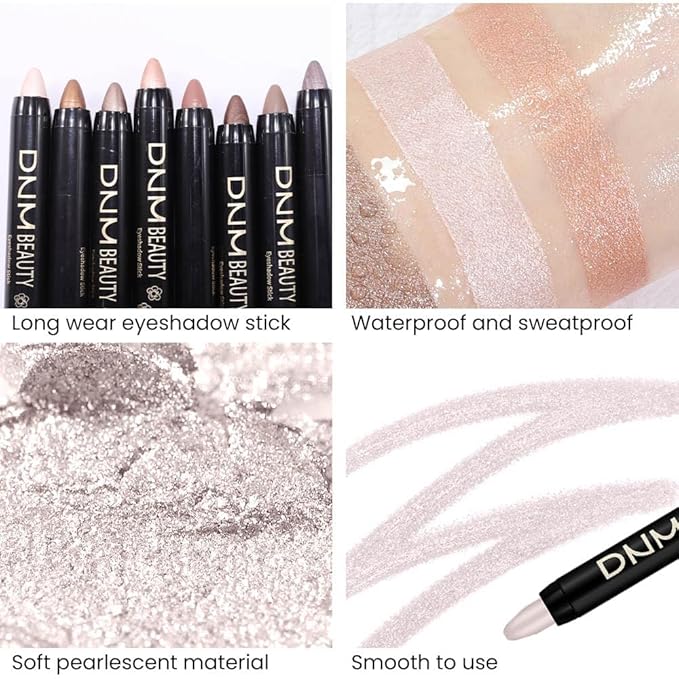 evpct 2Pcs Cream Eyeshadow Sticks Set for Eyes Waterproof, Taupe Shimmer & Bronze Shimmer Matte Eye shadow Stick Pencil Pen Bulk sombras en crema para ojos 19+20-Velvo Beauty