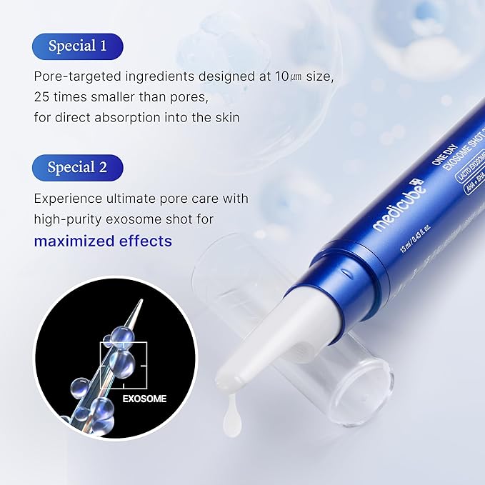 medicube Zero Exosome Shot 25,000 PPM Spicule Facial Serum | Liquid Skin Booster Serum | Exosome, AHA+BHA+PHA | Pore Care, Dead Skin Cells, Skin Texture | Korean Skin Care 0.43 fl.oz-Velvo Beauty