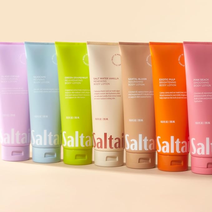Saltair Body Lotion - 2 Pack Moisturizing Lotion For Dry Skin. Seascape Scented Hydrating Body Cream with Nourishing Moisturizer Formula. Skin Care for Women and Men. 2x 10oz Tubes-Velvo Beauty