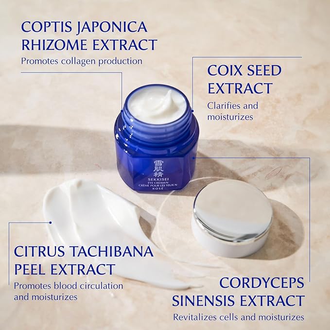 SEKKISEI Eye Cream, Ceramide and Collagen Boosting Moisturizing Cream, 0.07 Ounce-Velvo Beauty
