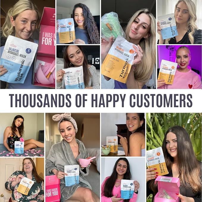 Divine Derriere Vajacial Hydrogel Mask - Premium Modeling Mask with Turmeric & Vitamin C - Deeply Purifying & Super Hydrating Facial and Vajacial Mask, Peel-Off Mask, Hydro jelly Mask Powder Kit-Velvo Beauty