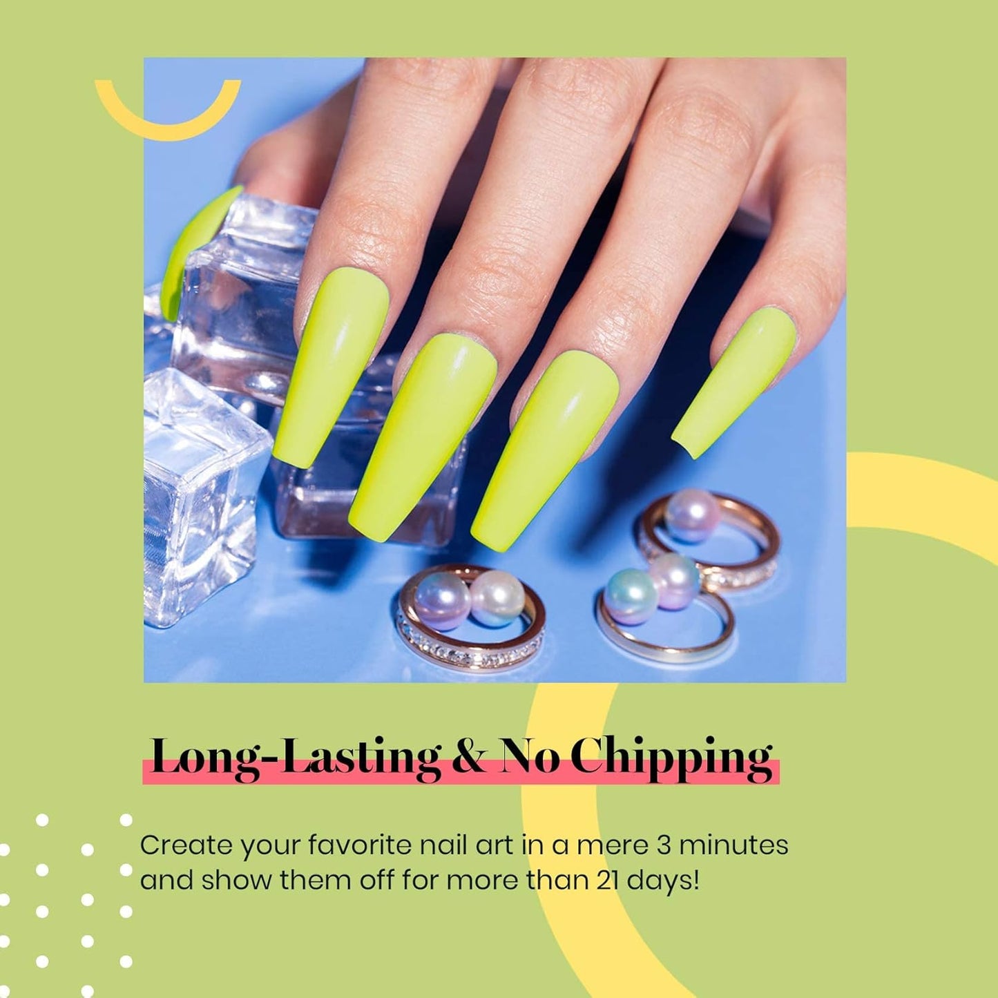 Beetles Neon Yellow Gel Nail Polish, Bright Yellow Lala Lime Color Neon Gel Polish Halloween Soak Off Uv Led Nail Lamp Gifts for Women -Size: 15 ml/Each-Velvo Beauty