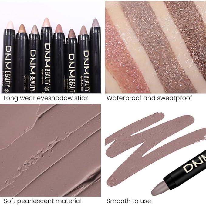 evpct 2Pcs Cream Eyeshadow Sticks Set for Eyes Waterproof, Stone Matte Eye shadow Stick Pencil Pen Bulk sombras en crema para ojos 22+22-Velvo Beauty
