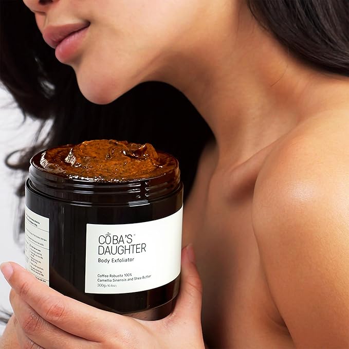 COBA'S DAUGHTER Robusta Coffee Body Scrub| Exfoliating for Cellulite and Stretch Marks, KP Bump Eraser, Strawberry Legs,Underarm | Matcha & Shea Butter | Safe for pregnancy | Vegan Beauty (10.6 Oz)-Velvo Beauty