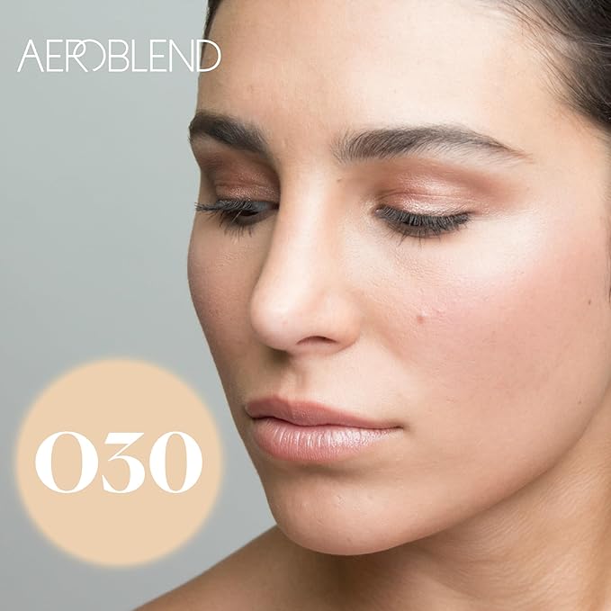 AEROBLEND Airbrush Foundation Makeup (O30) Professional, Water-Based, Buildable, Long-wearing, For all skin types, 1 oz-Velvo Beauty