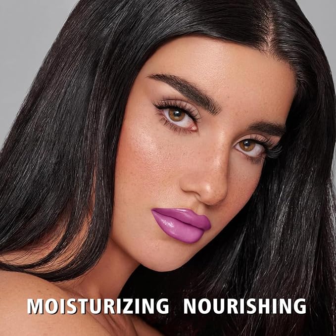 MAKI YIKA Moisture Purple Lipstick for Women Hydrate Lip Gloss for Dry Cracked Lips Weightless Glossy Lip Color Juicy Finish,MA065 Lavender-Velvo Beauty
