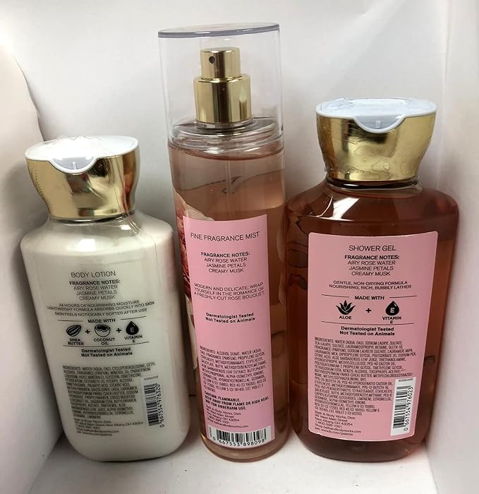 Bath and Body Works - Rose - Shower Gel, Body Lotion, & Fine Fragrance Mist Daily Trio Summer 2018-Velvo Beauty