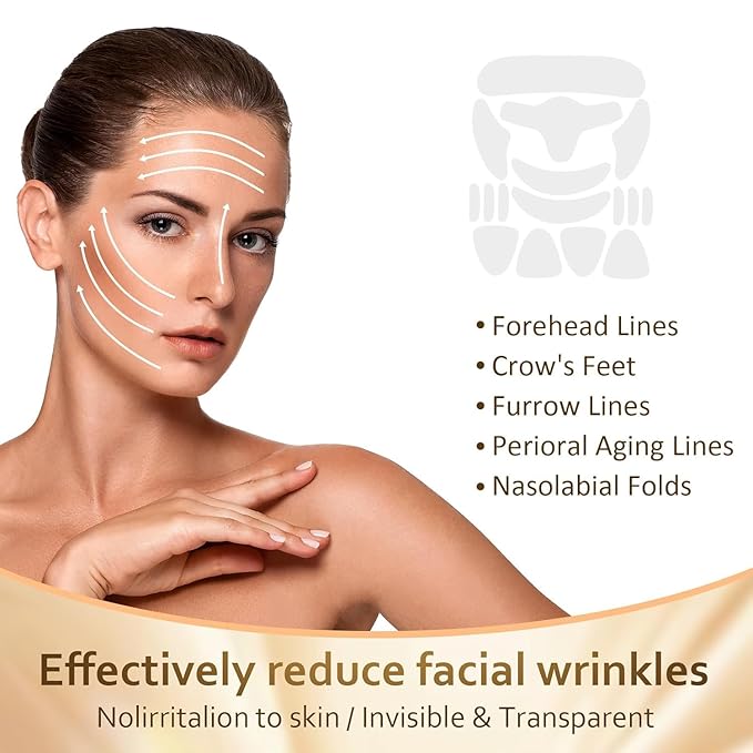 Facial Wrinkle Patches - 192 Pcs Face Patches for Overnight to Reduce Forehead Wrinkles, Smile Lines, Fine Lines & Chin Wrinkles, Anti Wrinkle Facial Patch for Women-Velvo Beauty