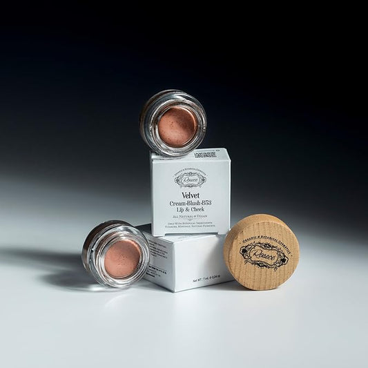 2-in-1 Cream Cheek Blush + Lip Color | Natural Mineral pigment | Soft Lips with natural oils and Vitamin E | 100% Plant ingredients, Vegan (Sunset/Matte-Velvet, 0.25fl oz)-Velvo Beauty