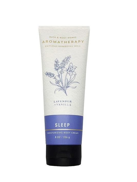Bath and Body Works Aromatherapy SLEEP - LAVENDER VANILLA Body Cream 8 Ounce (Retired Fragrance)-Velvo Beauty