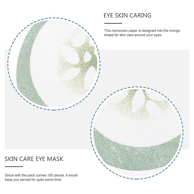 100pcs Under Eye Pads Disposable Cucumber Print Non-Woven Eye Patches Eyelash Pad DIY Eye Care Tool for Home Travel and Salon-Velvo Beauty