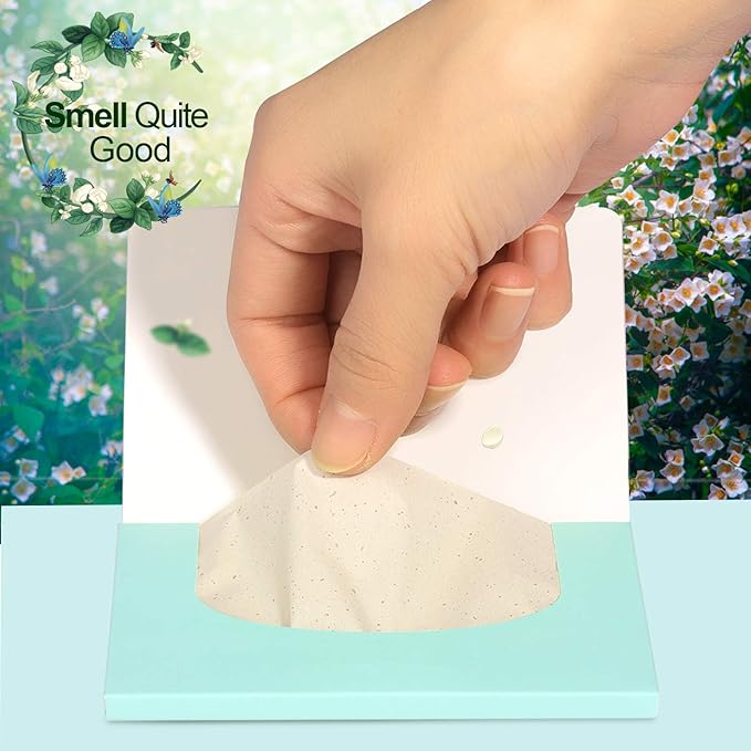 Teenitor Oil Blotting Papers for Face, 100 Sheets Jasmine Oil Blotting Sheets for Oily Skin, Oil Control Film Oil Absorbing Sheets for Face Men Women, Oil Absorbent Pads-Velvo Beauty