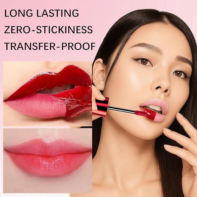 QueenDiary Lip tint Peel Off Lip Stain,Lip Stain Waterproof, Lip Tattoo Peel Off with Matte Finish, Long Lasting, Transfer-proof, Highly Pigmented Color (Romance Stain)-Velvo Beauty